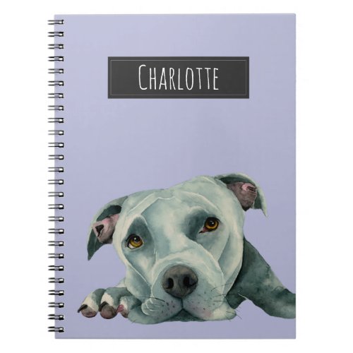 Big Ol Head _ Dog Painting  Add Your Name Notebook