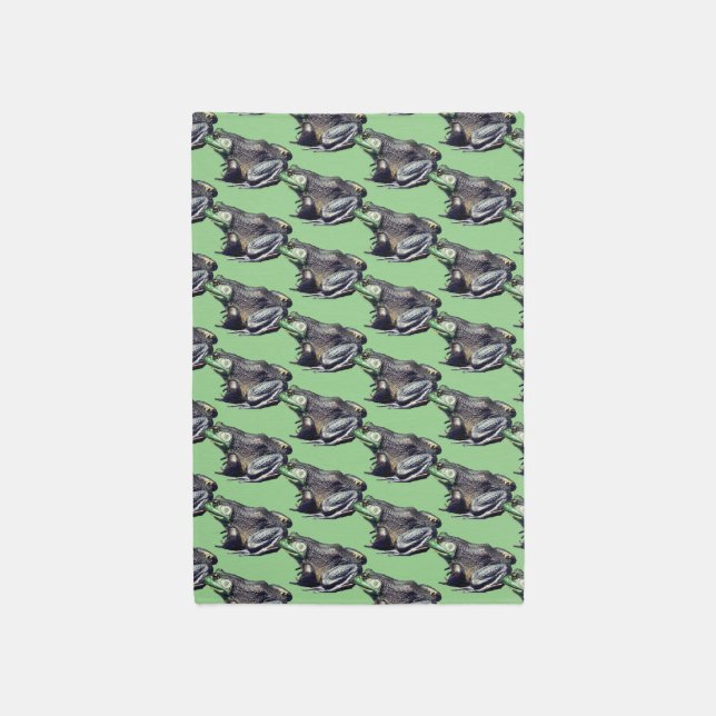 Big Old Bullfrog Animal Nature Pattern Rug (Front (Vertical))