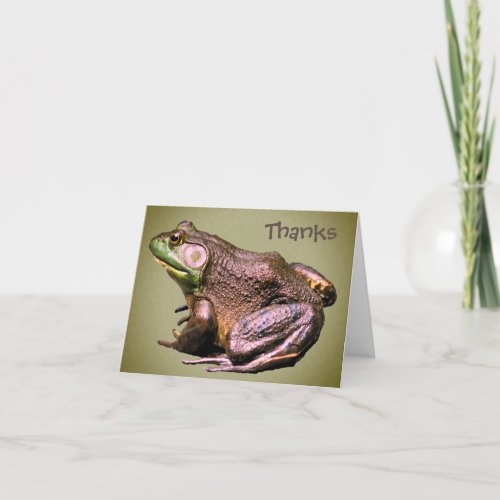Big Old Bullfrog Customizable Thank You Card