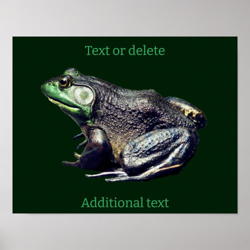 Big Old Bullfrog Nature Add Your Text Poster