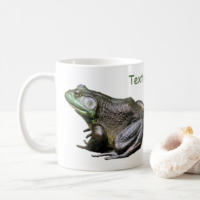 Big Old Bullfrog Nature Personalized Coffee Mug (With Donut)