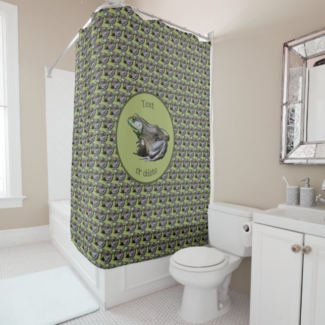 Big Old Bullfrog Nature Personalized Shower Curtain (In Situ)