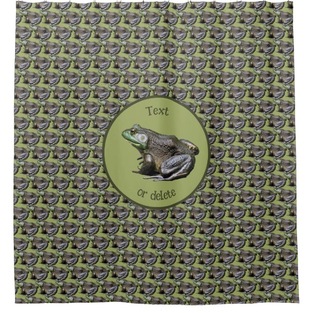 Big Old Bullfrog Nature Personalized Shower Curtain (Front)