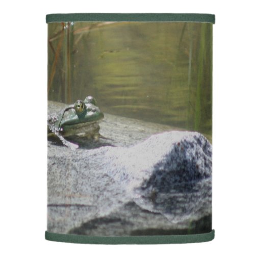 Big Old Bullfrog On Rock In Pond Nature  Lamp Shade