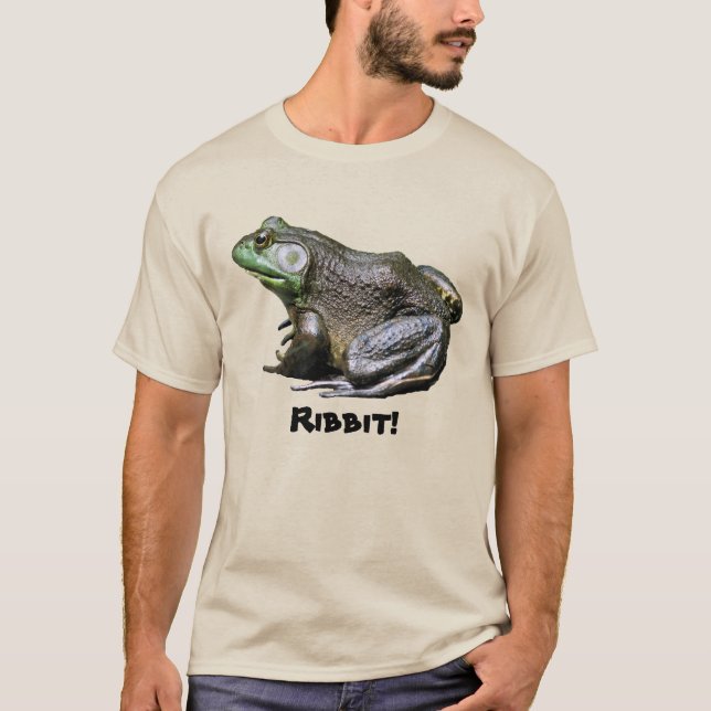 Big Old Bullfrog Ribbit Funny T-Shirt (Front)