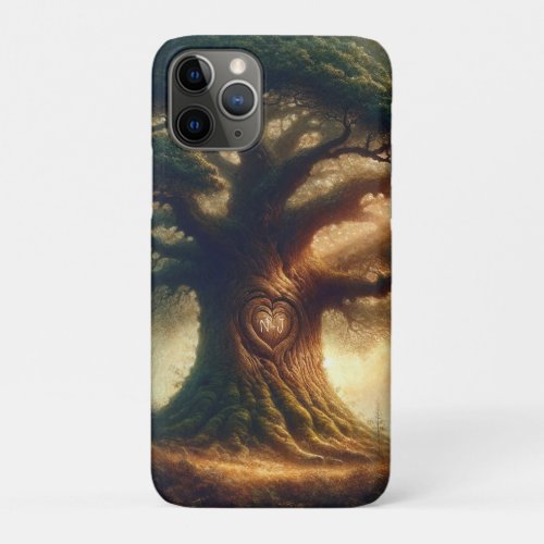 Big Old Oak Tree Enchanted Rustic Forest Wedding iPhone 11 Pro Case