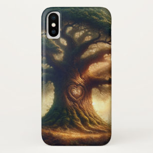 Big Old Oak Tree Enchanted Rustic Forest Wedding iPhone X Case