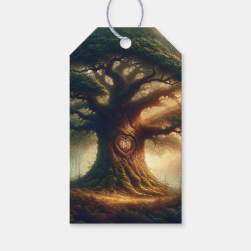 Big Old Oak Tree Enchanted Rustic Forest Wedding Gift Tags