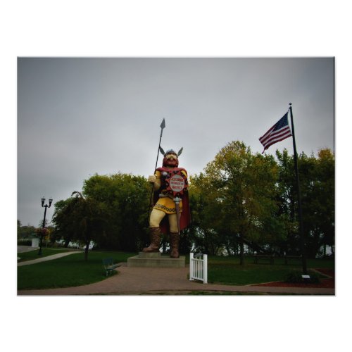 Big Ole  Big Viking Statue Photo Print