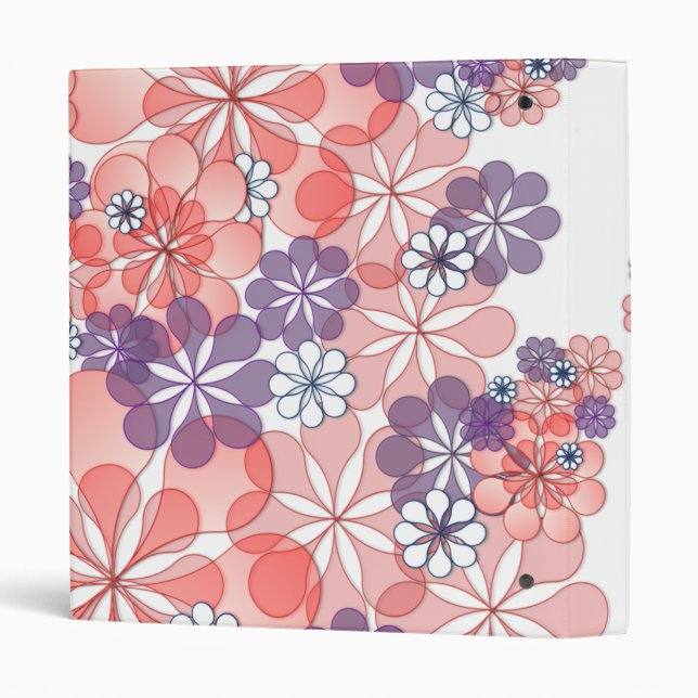 Big on Flowers 3 Ring Binder (Back/Spine)