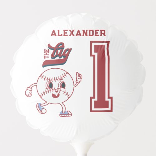 Big One Baseball Rookie Of The Year First Birthday Balloon