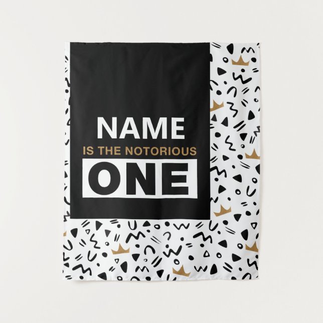 Big One Birthday Photo Backdrop tapestry (Front)