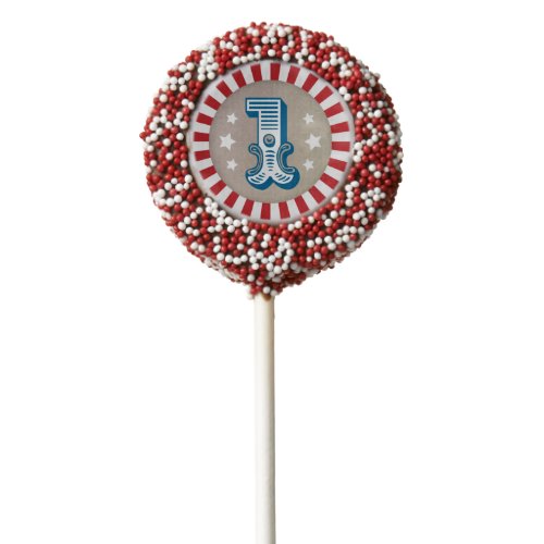 Big One Circus Party Vintage Style Birthday Chocolate Dipped Oreo Pop