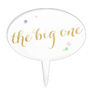 Big One First Birthday Cake Picks