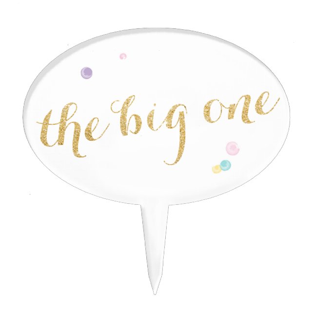 Big One First Birthday Cake Picks (Front)