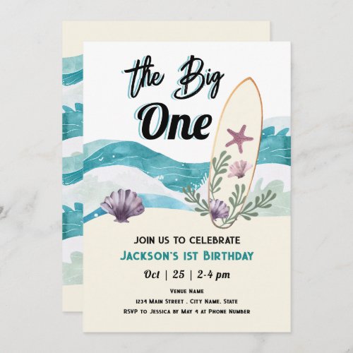 Big One Surfing 1st  Invitation