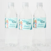 Surf Board Birthday Water Bottle Labels