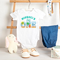 Big One surfing beach summer birthday Baby Bodysuit