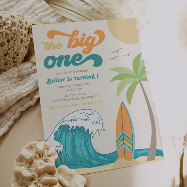 Big One Surfing Invitation | Big Wave Invitation (Creator Uploaded)