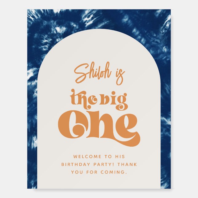 Big One Tie Dye Welcome Sign | Surf Welcome (Front)
