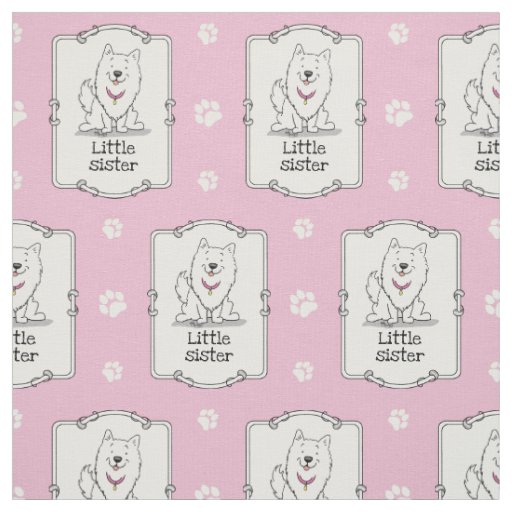 Big or Little Sister American Eskimo Dog - Eskie Fabric