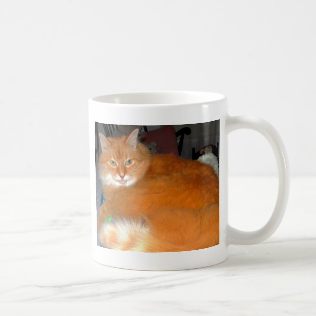Big Orange Cat Coffee Mug (Right)
