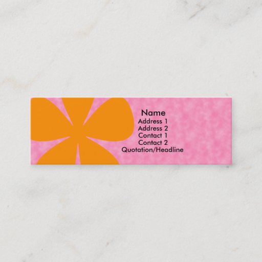 Customizable Big Orange Daisy Flower on Pink Profile Card Business Cards