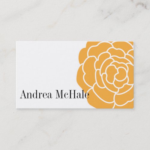 Big Orange Flower Stylish Business Card