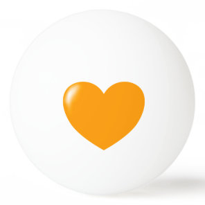 Big Orange Heart Ping Pong Ball