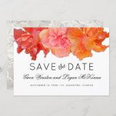 Big Orange Hibiscus Save the Date Announcement (Front/Back)