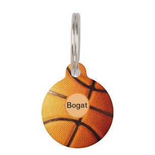 Big Orange Pimply Basketball, Pet ID Tag