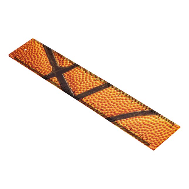 Big Orange Pimply Basketball, Ruler (Angled)