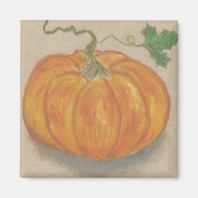 Big Orange Pumpkin Magnet (Front)