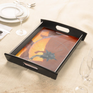 Big Orange Pumpkin Serving Tray