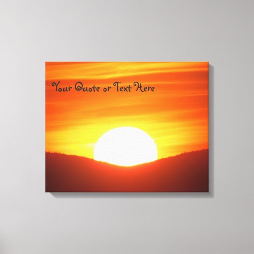 Big Orange Sunset Canvas Print