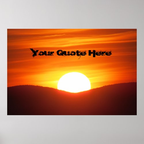 Big Orange Sunset Poster