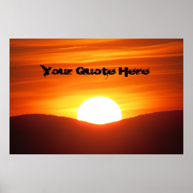 Big Orange Sunset Poster (Front)