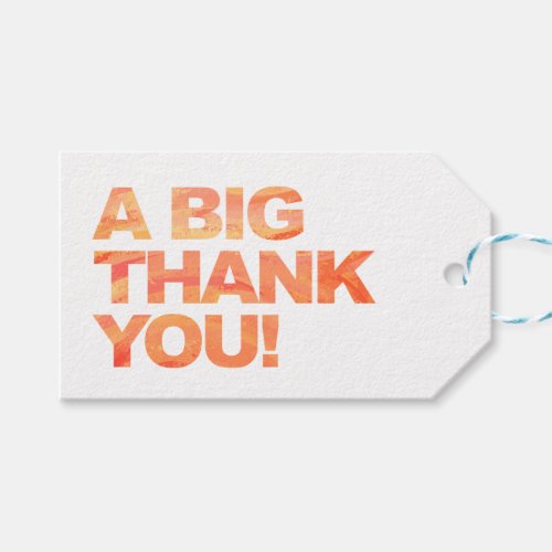 Big Orange Thank You Gift Tags