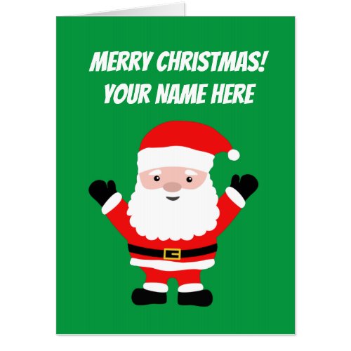 Big oversized Christmas card with Santa cartoon