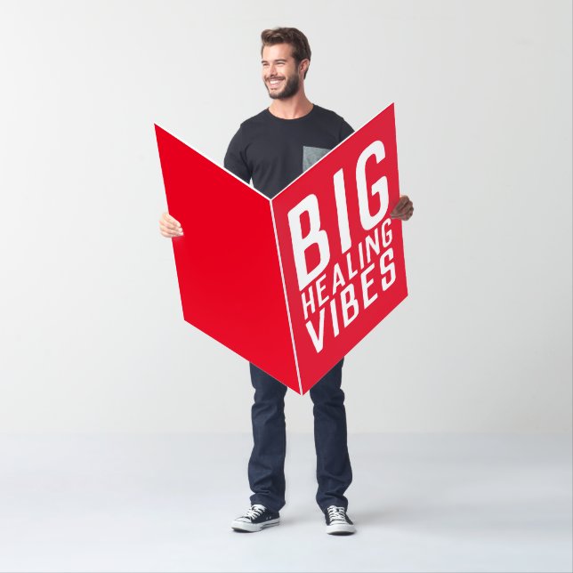 BIG OVERSIZED GET WELL HEALING VIBES BIG GREETING CARD (In Situ)