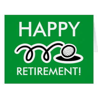 Big oversized retirement card for golf enthusiasts