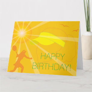 Big oversized tennis birthday card for girls