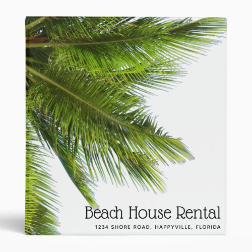 Big Palm Fronds Custom Empty Binder