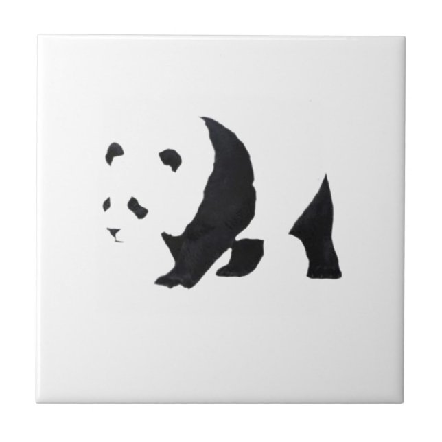 Big panda bear ceramic tile (Front)