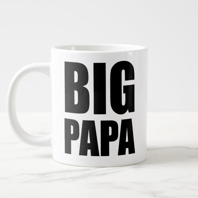 Big Papa Jumbo 20oz Mug, Papa Gift Mug (Left)