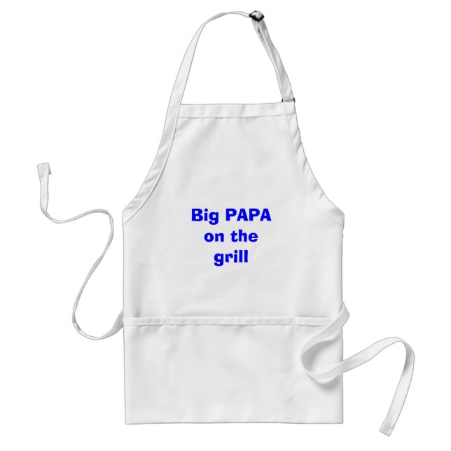 Big PAPA on the grill Adult Apron (Front)