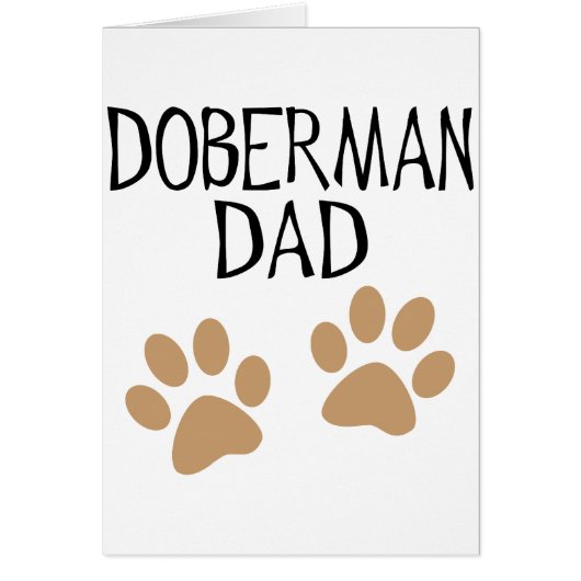 Big Paws Doberman Dad Cards (Front)