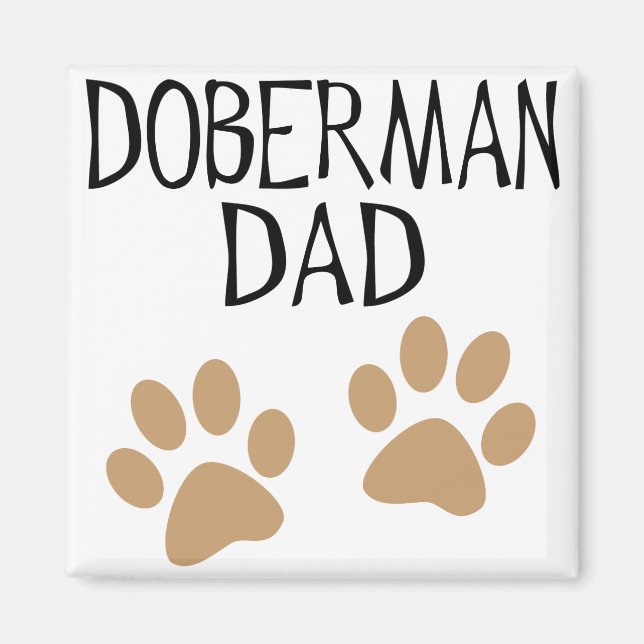 Big Paws Doberman Dad Magnet (Front)