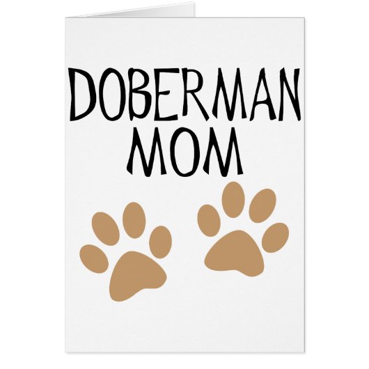 Big Paws Doberman Mom Cards (Front)