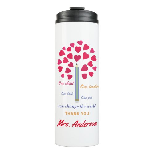 Big Pencil tree  Teacher Appreciation Thermal Tumbler